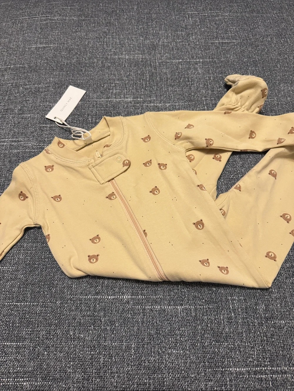 QUINCY MAE Zip Long Sleeve Sleeper Footie - Bears